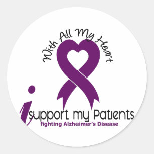 Alzheimers Disease I Support My Patients Classic Round Sticker