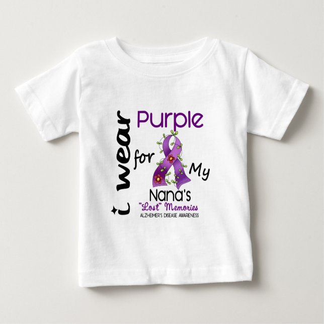 Alzheimers Disease I Wear Purple For My Nana 43 Baby T-Shirt (Front)