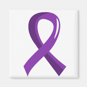 Alzheimer's Disease Purple Ribbon 3 Magnet