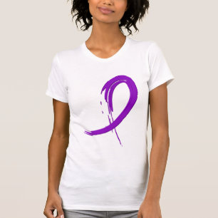 Alzheimer's Disease Purple Ribbon A4 T-Shirt