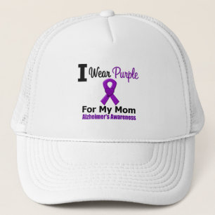 Alzheimer's Disease Purple Ribbon For My Mum Trucker Hat