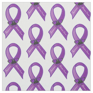 Alzheimer's Disease Ribbon Butterfly of Hope Fabric