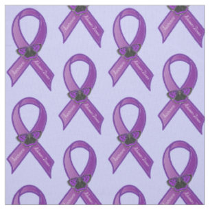 Alzheimer's Disease Ribbon Butterfly of Hope Fabric