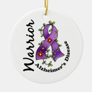 Alzheimer's Disease Warrior 15 Ceramic Ornament