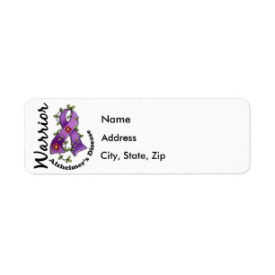 Alzheimer's Disease Warrior 15 Return Address Label