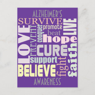 Alzheimer's Inspirational Words Postcard