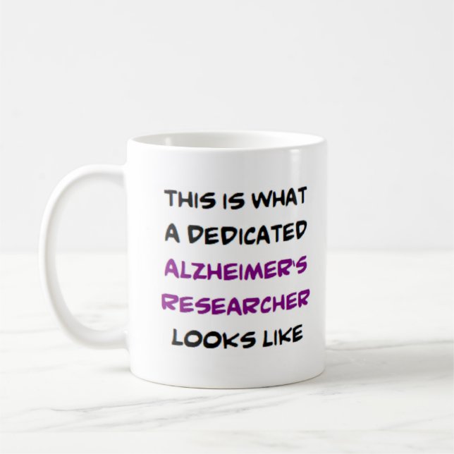 alzheimer's researcher, dedicated coffee mug (Left)