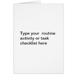 Alzheimer's Routine Activity Checklist Template