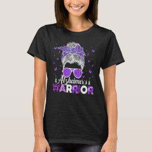 Alzheimer's Warrior Alzheimers Awareness Purple Gr T-Shirt