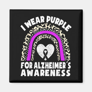 Alzheimers wear purple for alzheimer's awareness magnet