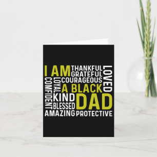 Am A Black Dad Funny Fathers Day African American  Card