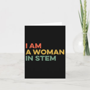 Am A Woman In Stem Steminist Science Feminist Math Card