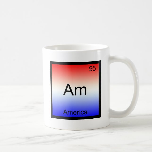 Am - America Chemistry Element Symbol Funny Coffee Mug (Right)
