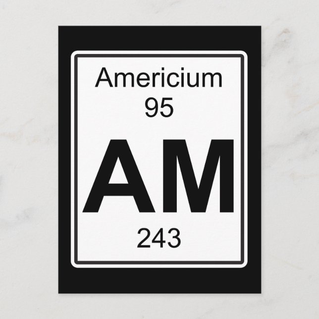 Am - Americium Postcard (Front)