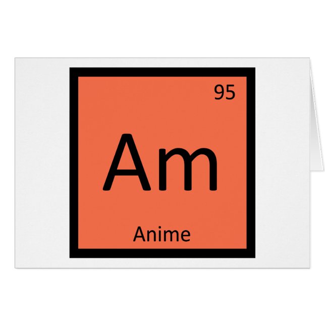 Am - Anime Animation Chemistry Periodic Table (Front Horizontal)