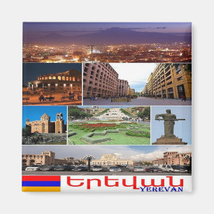 AM - Armenia - Yerevan - I Love - Collage Magnet