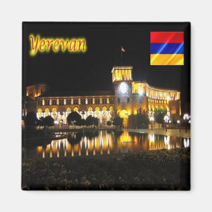 AM - Armenia - Yerevan - Republic Square at Night Magnet