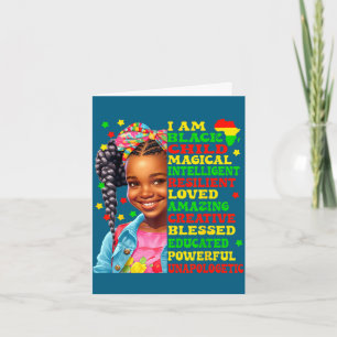 Am black child american african pride for card