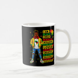 Am black child history month african american boys coffee mug