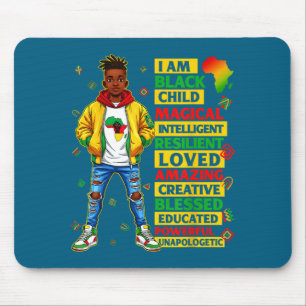 Am black child history month african american boys mouse pad
