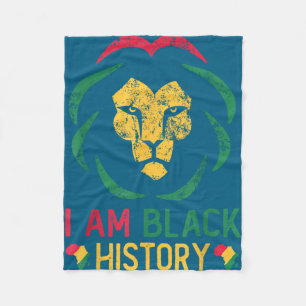 Am black history african american black pride fleece blanket