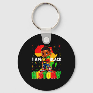 Am black history african american boys black key ring