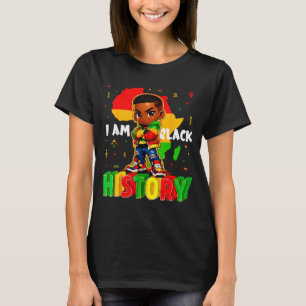 Am black history african american boys black T-Shirt