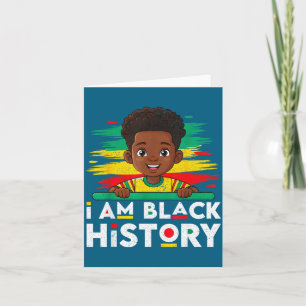 Am black history african boys black history month card