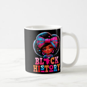 Am black history month black melanin kids girls coffee mug