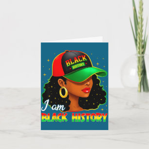 Am black history women girl black history month card