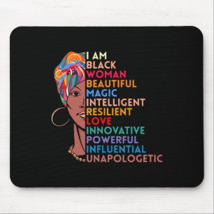 Am Black Woman African American Gift Black History Mouse Pad