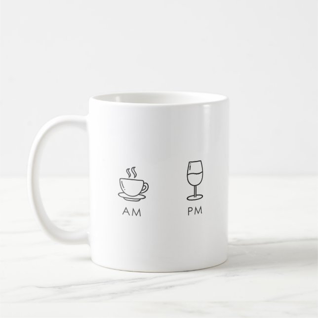 AM Coffee PM Wine Mug (Left)