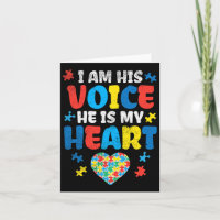 Am His Voice He Is My Heart Autism Awareness Asl S