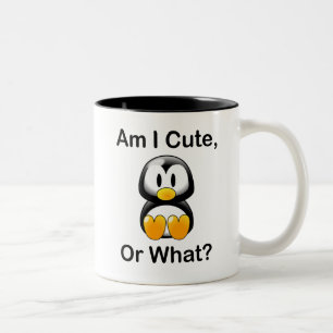 Am I Cute, Or What? Two-Tone Coffee Mug