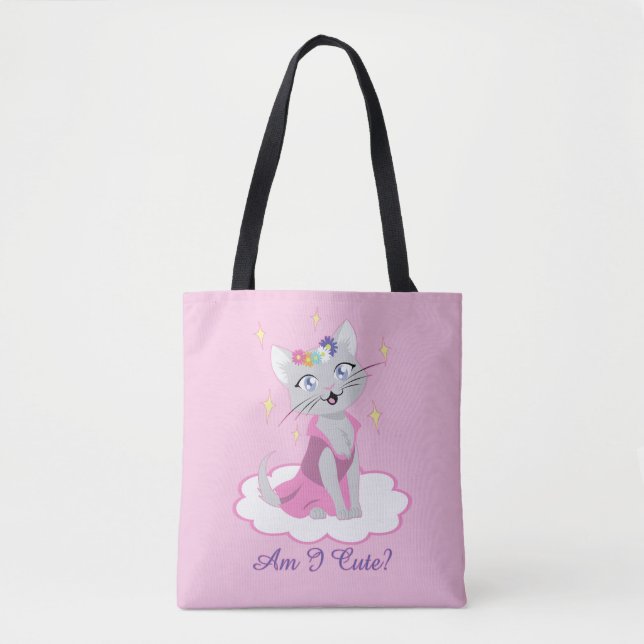 Am I Cute? Tote Bag (Front)