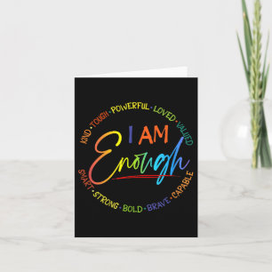 Am I Enough, Kind, Powerful, Loved, Valued, Smart, Card