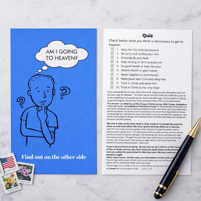 Am I Going To Heaven Quiz Bible Tract Flyer (Creator Uploaded)