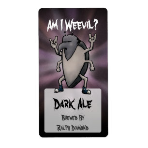 Am I Weevil Cartoon Homebrew Beer Labels
