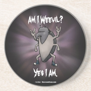 Am I Weevil Heavy Metal Cartoon Coaster
