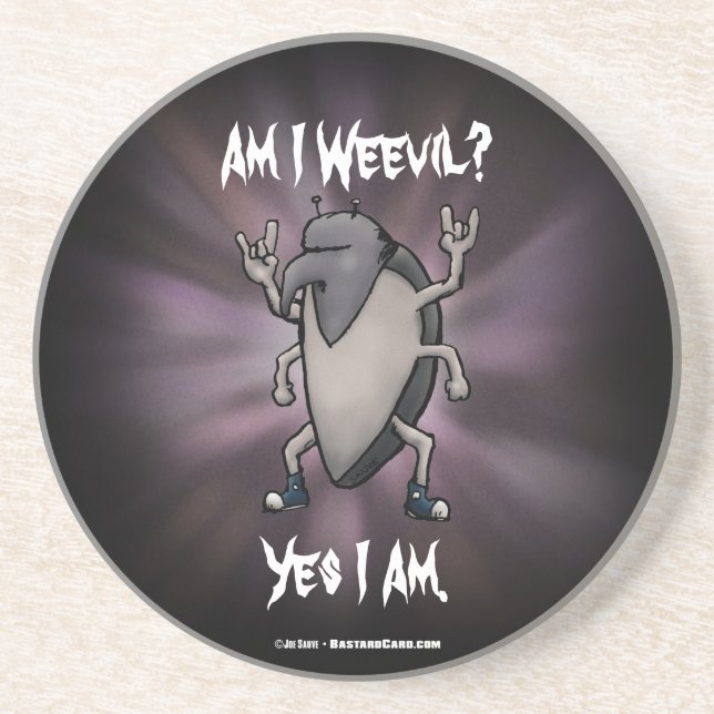 Am I Weevil Heavy Metal Cartoon Coaster (Front)