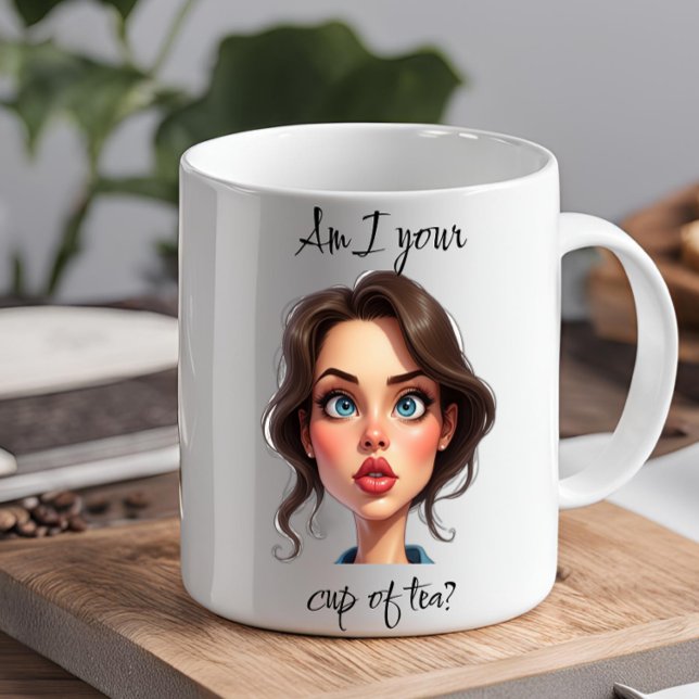 AM I YOUR CUP OF TEA funny novelty gift office  (Office worker gifts beautiful women Christmas Father's Day Mother's Day Memorial Day Veteran's Day)
