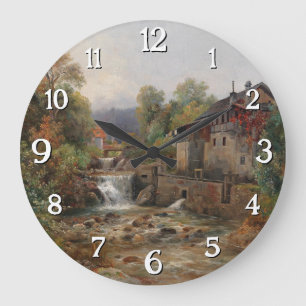 "Am Mühlenbach" (By the Mill Stream) Large Clock