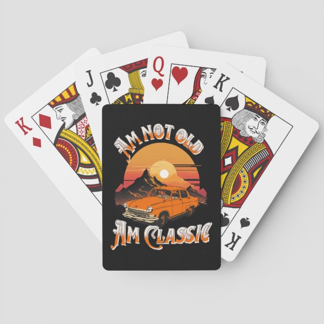 am not old am classic playing cards (Back)