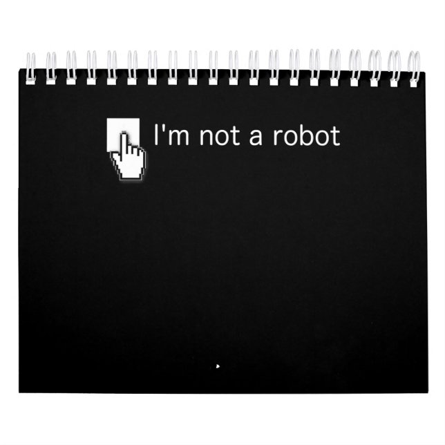Am Not Robot  Funny Computer Programmer Geek Gift Calendar (Cover)