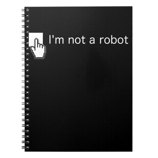 Am Not Robot  Funny Computer Programmer Geek Gift Notebook (Front)