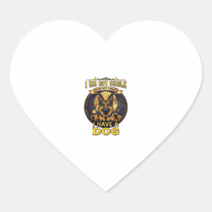 Am Not Single Have Dog Halloween_1 Heart Sticker