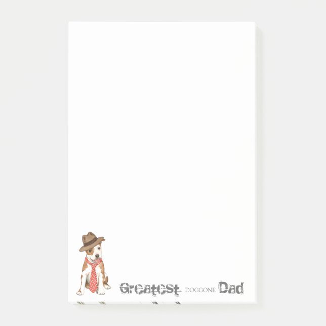 Am Staff Dad Post-it Notes (Front)