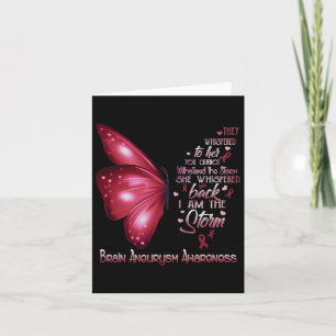 Am The Storm Brain Aneurysm Awareness Butterfly Card