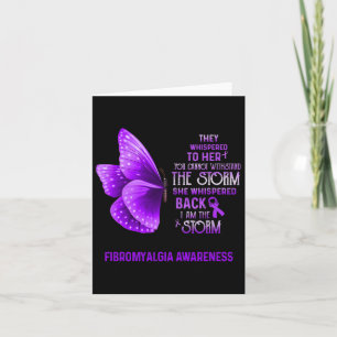 Am The Storm Fibromyalgia Awareness Butterfly Card