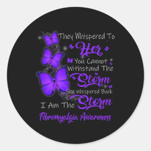 Am The Storm Fibromyalgia Awareness  Classic Round Sticker
